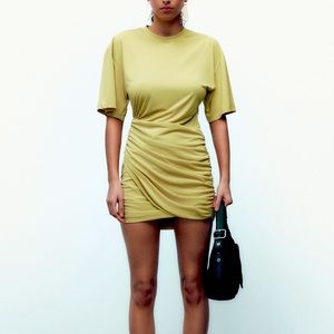 ZARA draped mini dress size M
